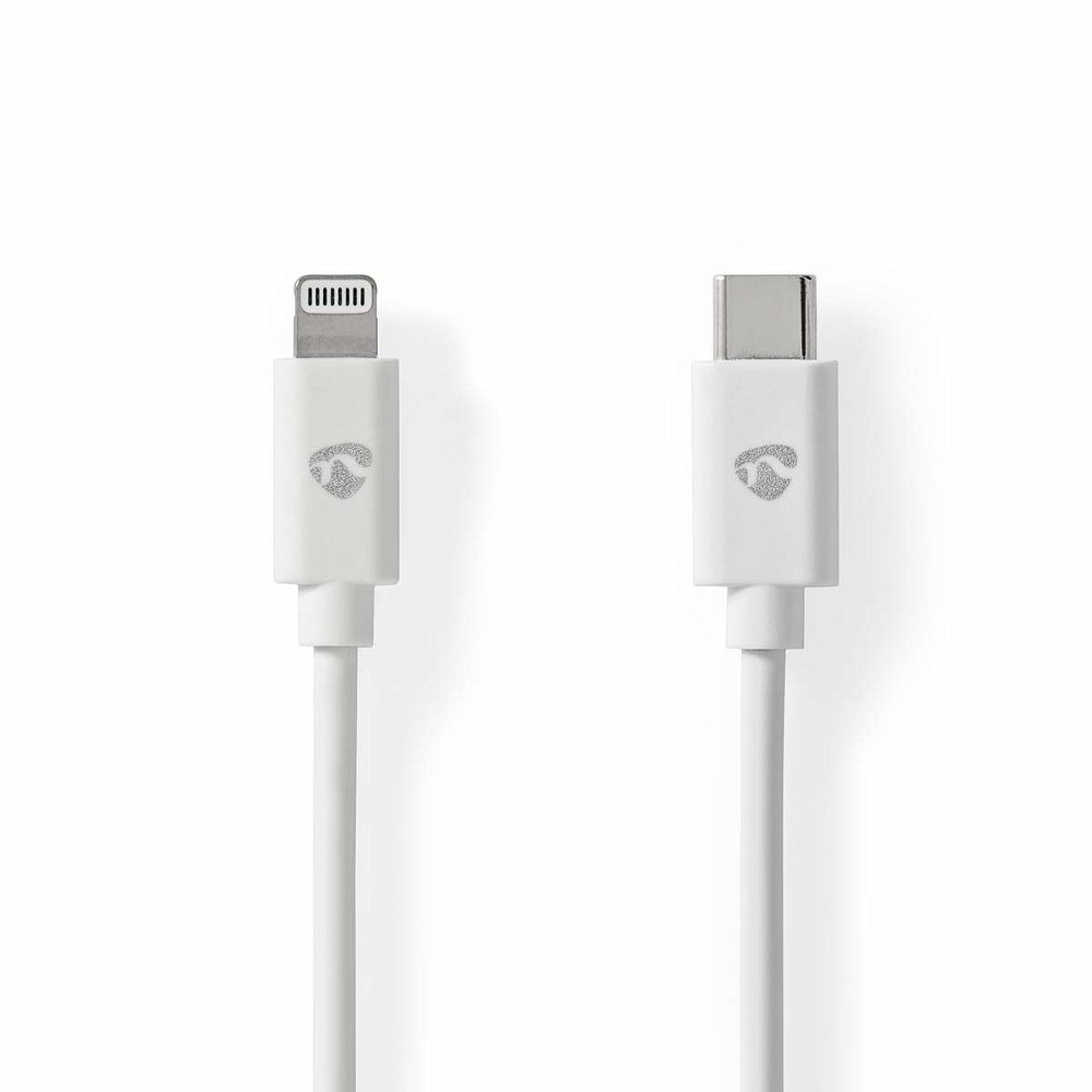 Nedis CCGL39650WT20 | Lightning-auf-USB-C-Kabel | 2 m | Lightning-Stecker auf USB-C-Stecker | Laden und Synchronisieren | Weiß