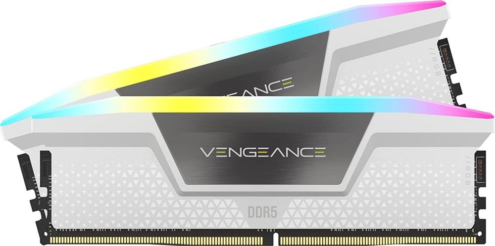 Corsair Vengeance RGB Weiß | 32GB 2x16GB DDR5 | 5200MHz | DIMM | CL40 | Speicher­modul | RAM