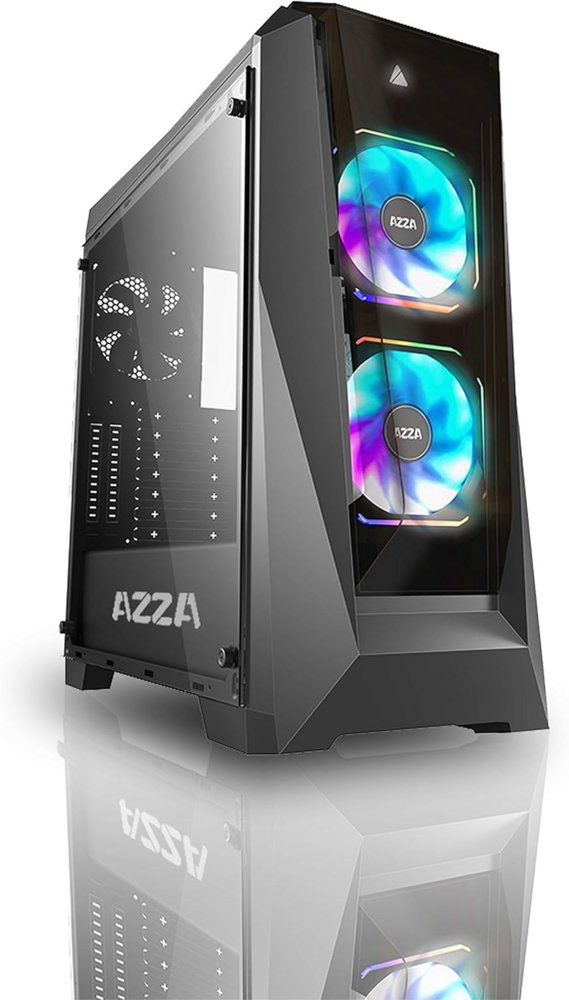 Azza Chroma 410B | Midi-Tower-Gehäuse | Schwarz