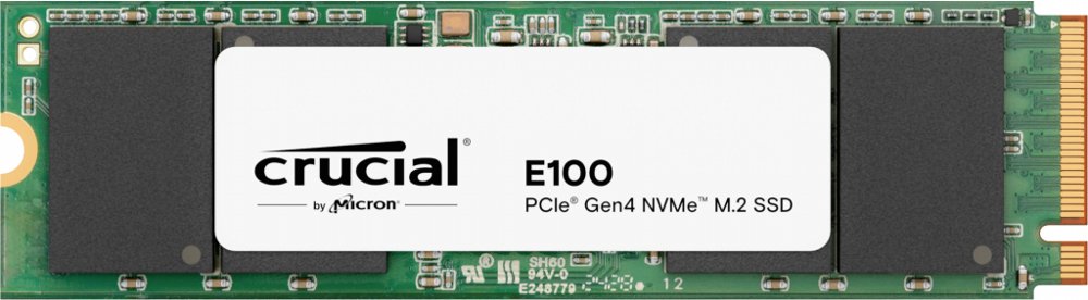 Crucial E100 2TB | PCIe NVMe SSD | Gen4 M.2 | 7.400 MB/s Lesen | 7.000 MB/s Schreiben