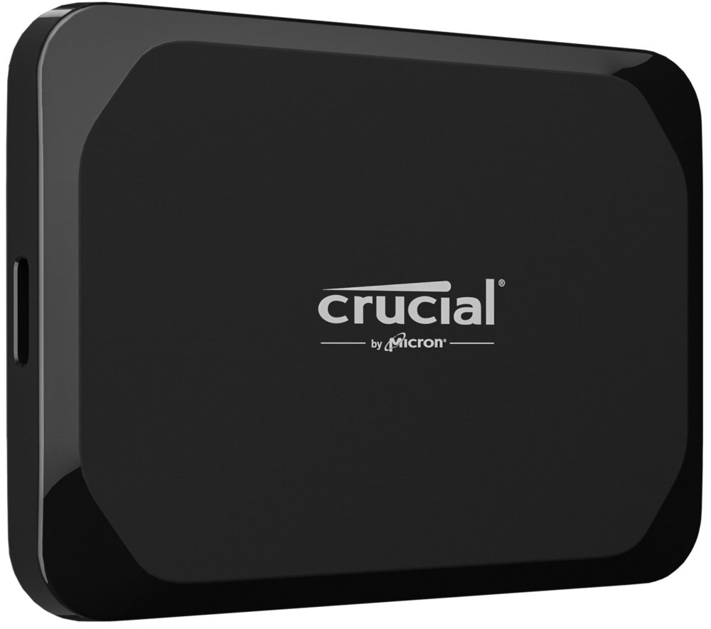 Crucial X9 Portable SSD | 2 TB | USB 3.2 Gen2 Typ-C | 1.050 MB/s Lesen | 1.050 MB/s Schreiben | Schwarz