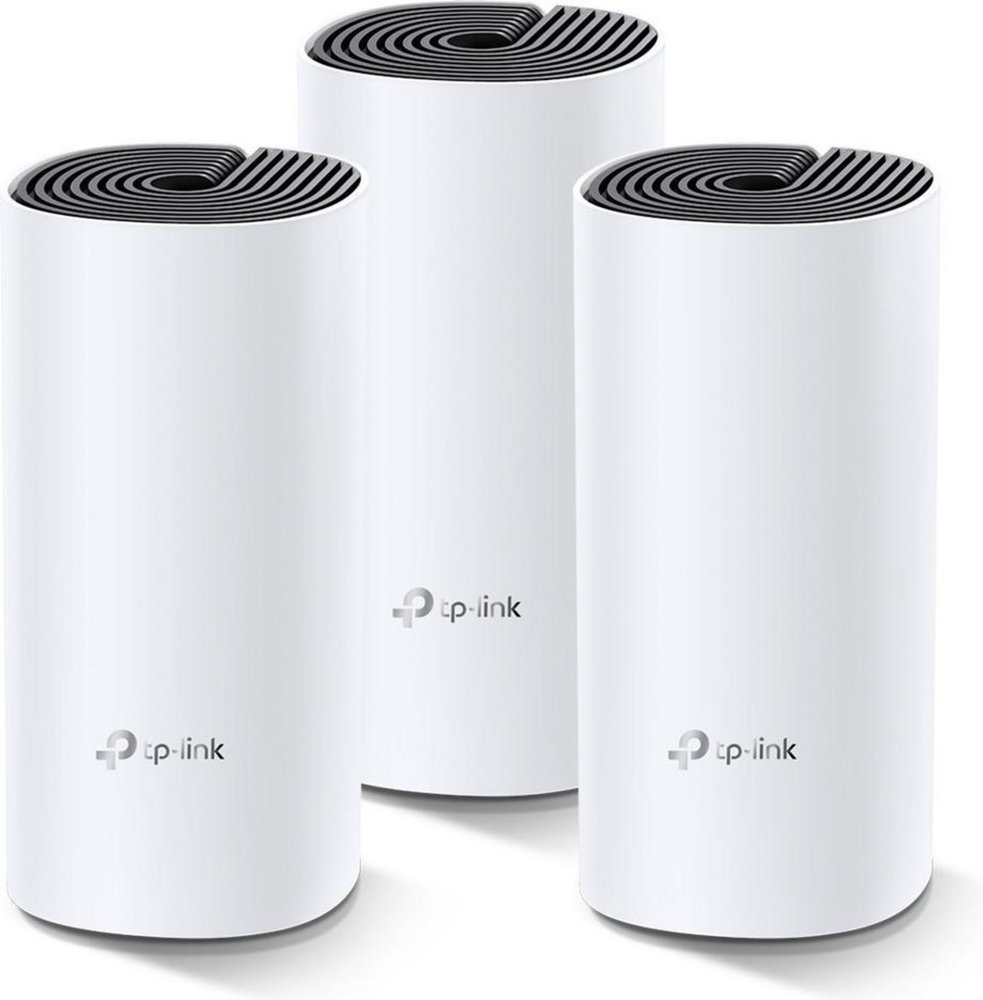 TP-Link Deco M4 (3-Pack) | Dual-Band WiFi 5 Mesh-Router | Gigabit-Ethernet | AC1200