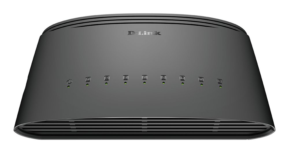 D-Link DGS-1008D/E | Unmanaged L2 Switch | 8 Ports | Gigabit Ethernet (10/100/1000 Mbit/s) | Schwarz