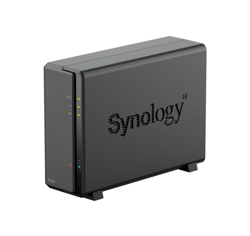 Synology DiskStation DS124 NAS | 1 Laufwerkseinschub | 1x Gigabit Ethernet | Schwarz