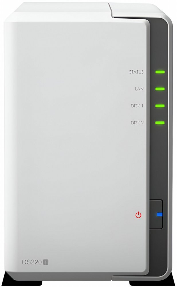Synology DiskStation DS220J NAS 6TB | 2 Festplatteneinschübe | Inklusive 2 x 3TB HDD | Weiß