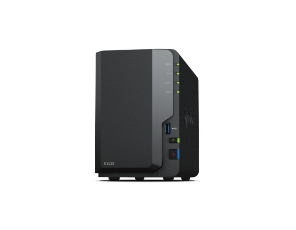 Synology DiskStation DS223 NAS | 2 Laufwerkseinschübe | 1x Gigabit Ethernet | Schwarz