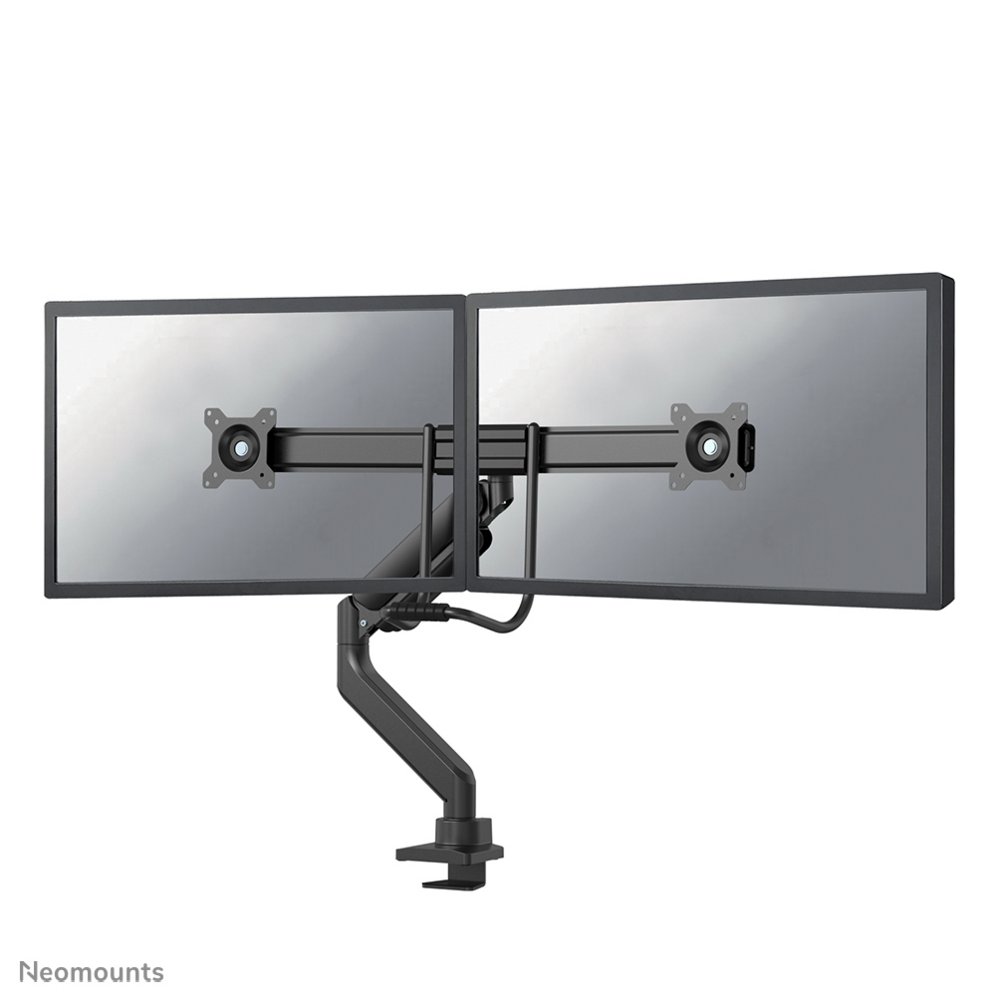Neomounts Newstar DS75-450BL2 | Höhenverstellbare Monitor-Tischhalterung | Bis zu 32 Zoll | Max. 8 kg | VESA 100x100 | Für 2 Monitore