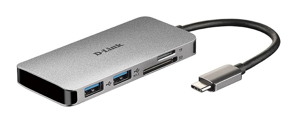 D-Link DUB-M610 | Dockingstation & Port-Replikator | USB-C 3.2 Gen 1 | Aluminium/Schwarz