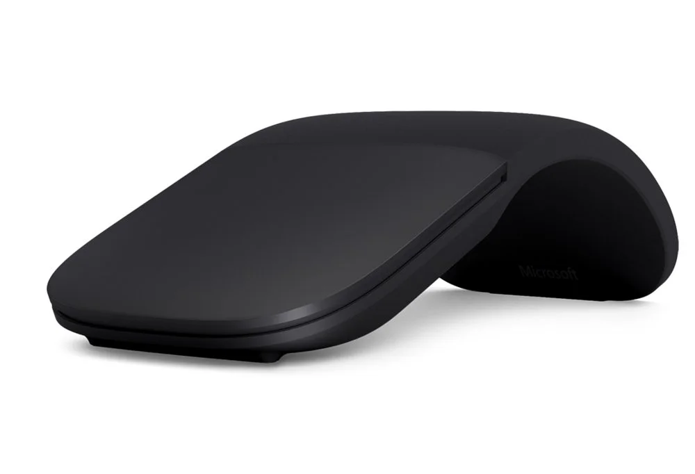 Microsoft Arc Mouse | Kabellose Maus | Für Links- und Rechtshänder | Bluetooth | 1000 DPI | Schwarz