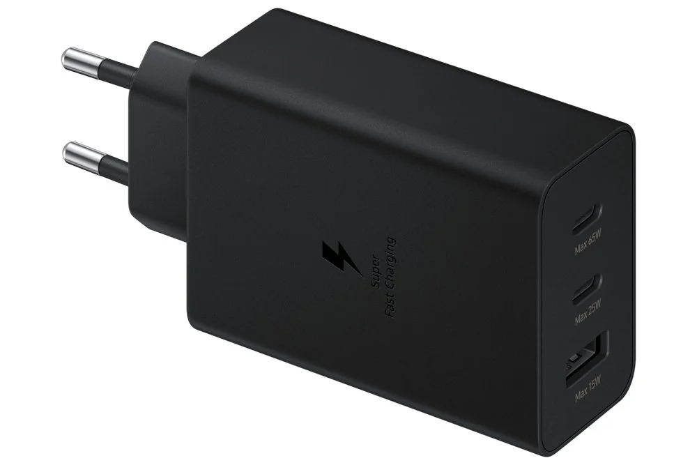 Samsung EP-T6530 | Ladegerät 65W | 2x USB-C & 1x USB-A | Schwarz
