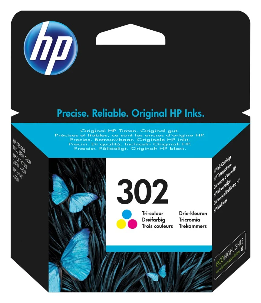 HP 302 | Original Cyan/Magenta/Gelb Tintenpatrone | 1 Stück