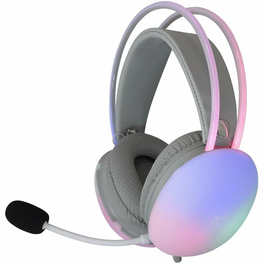 White Shark Firefly RGB | On-Ear Gaming-Headset | 3,5-mm-Anschluss & USB-A | Weiß