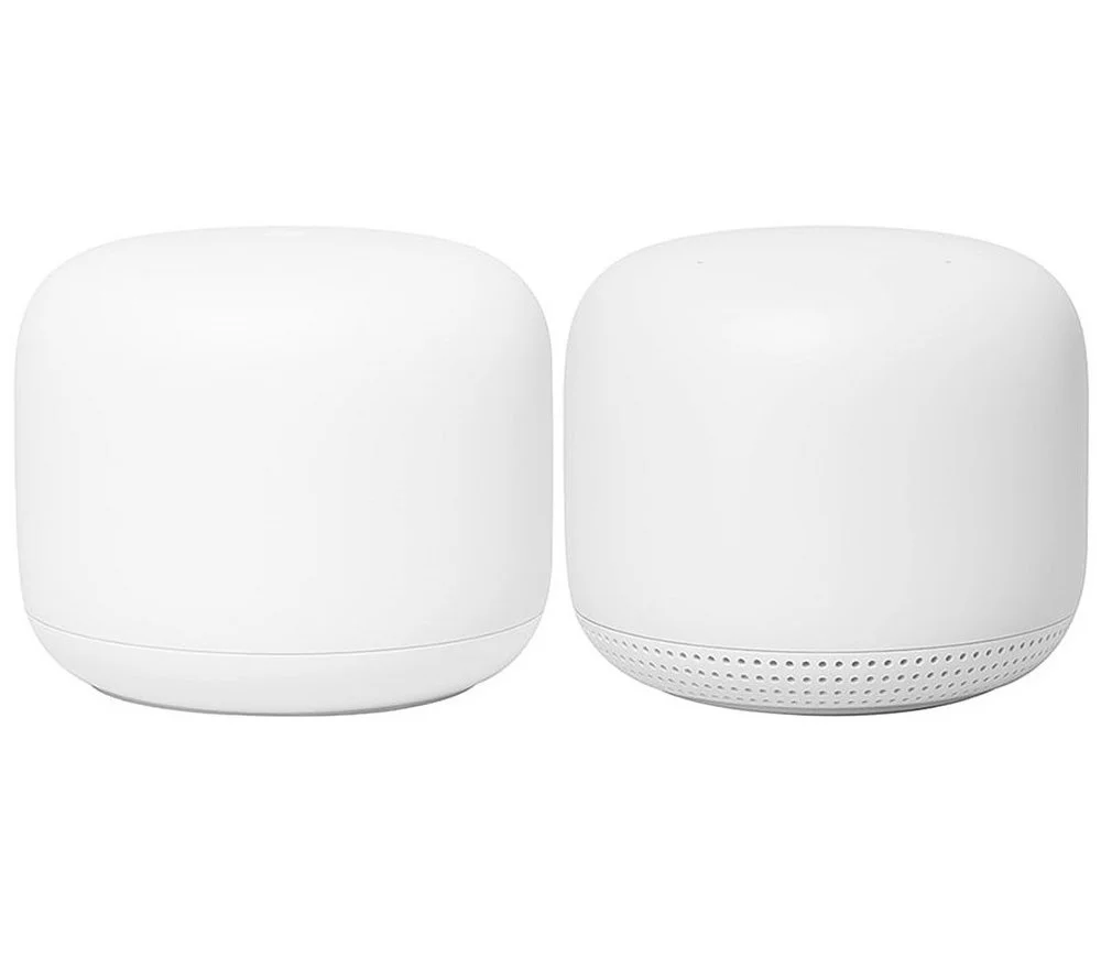 Google Nest Wifi (2-Pack) | WiFi 5 | Mesh-WLAN-System | Gigabit Ethernet | Dual-Band (2,4 GHz / 5 GHz) | ca. 2200 Mbit/s