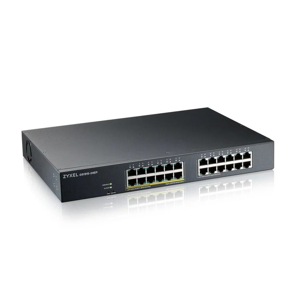 Zyxel GS1915-24EP | Managed L2 Switch | 24 Ports | Gigabit Ethernet (10/100/1000 Mbit/s) | PoE | 1U Rackmount