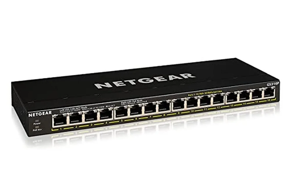 NETGEAR GS316P | Nicht verwaltet | Gigabit-Ethernet (10/100/1000 Mbit/s) | Power over Ethernet (PoE)
