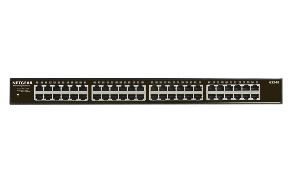 NETGEAR GS348 | Unmanaged Gigabit Ethernet Switch | 48 Ports | 1U Rackmount