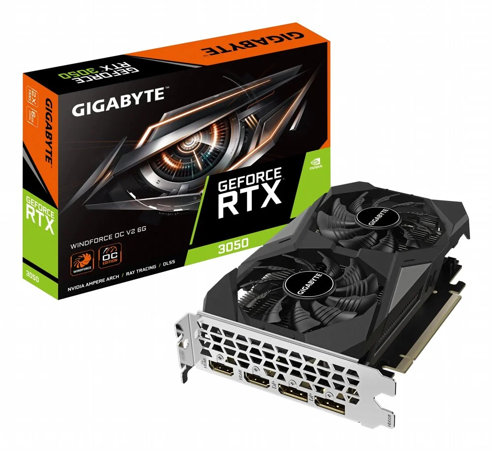 Gigabyte GeForce RTX 3050 WINDFORCE OC V2 | 6GB GDDR6 VRAM | Grafikkarte | GPU | Nvidia