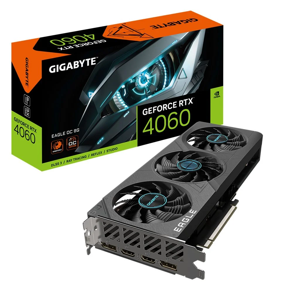 Gigabyte GeForce RTX 4060 Eagle OC | 8GB GDDR6 VRAM | Grafikkarte | Nvidia GPU