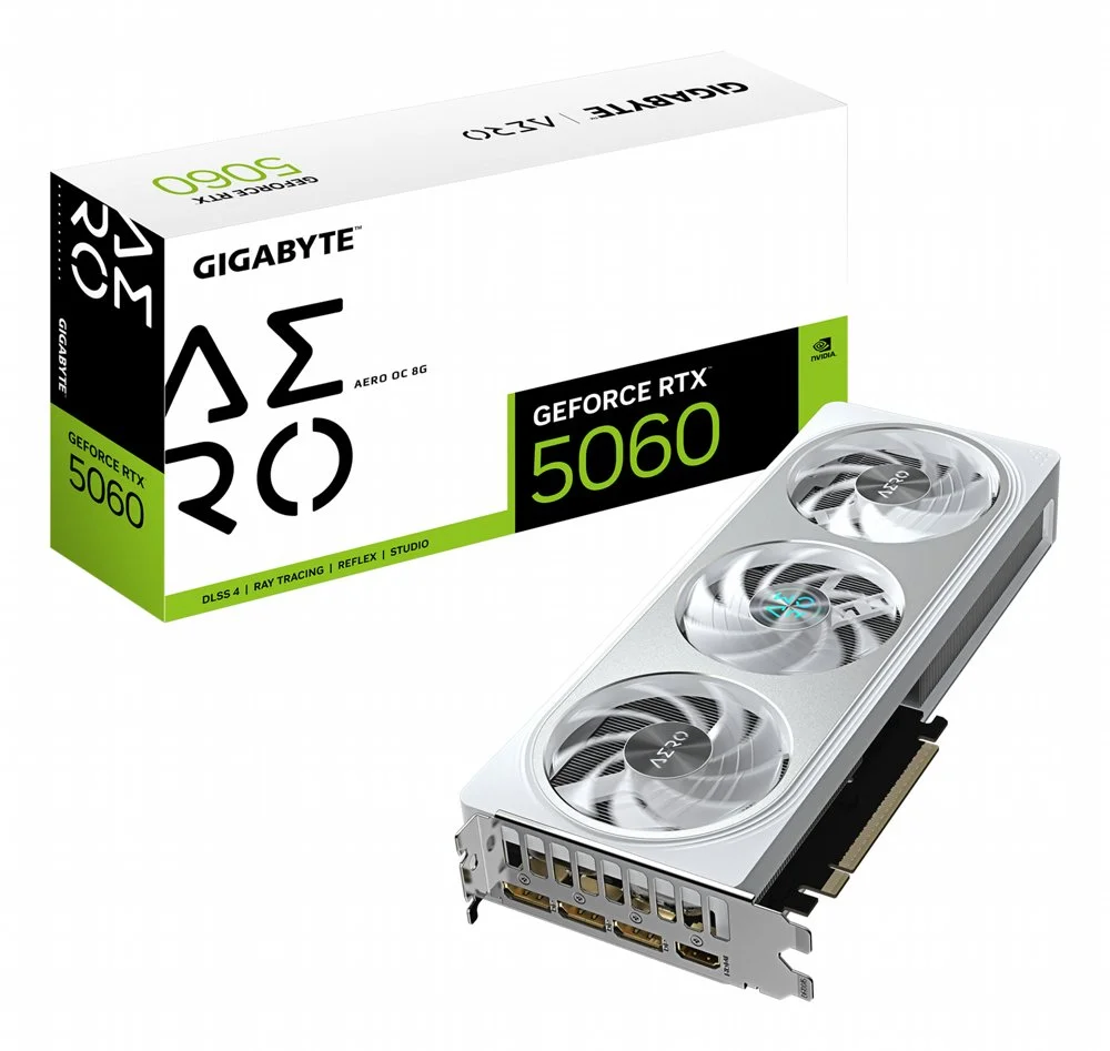 GIGABYTE GeForce RTX 5060 AERO OC | 8GB GDDR7 | DLSS 4 | Grafikkarte | Nvidia GPU