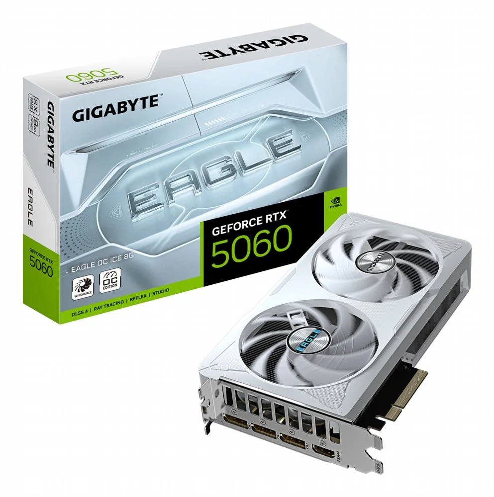 GIGABYTE GeForce RTX 5060 EAGLE OC ICE | 8GB GDDR7 | DLSS 4 | Grafikkarte | Nvidia GPU