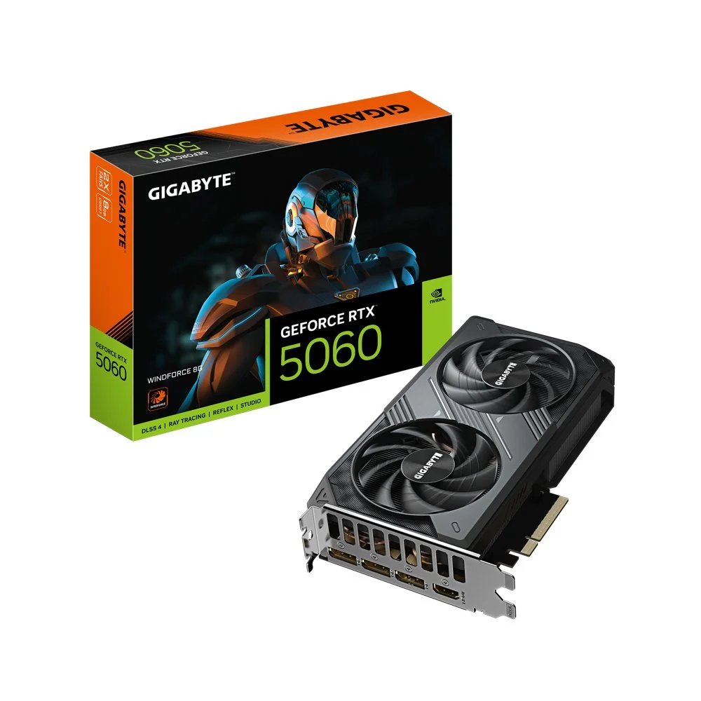 GIGABYTE GeForce RTX 5060 WINDFORCE | 8GB GDDR7 | DLSS 4 | Grafikkarte | Nvidia GPU
