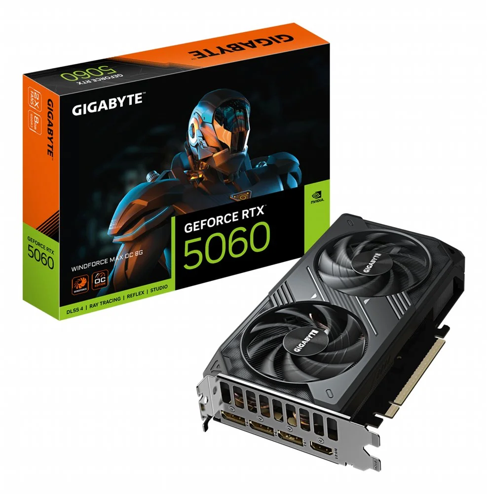 GIGABYTE GeForce RTX 5060 WINDFORCE MAX OC | 8GB GDDR7 | DLSS 4 | Grafikkarte | NVIDIA GPU