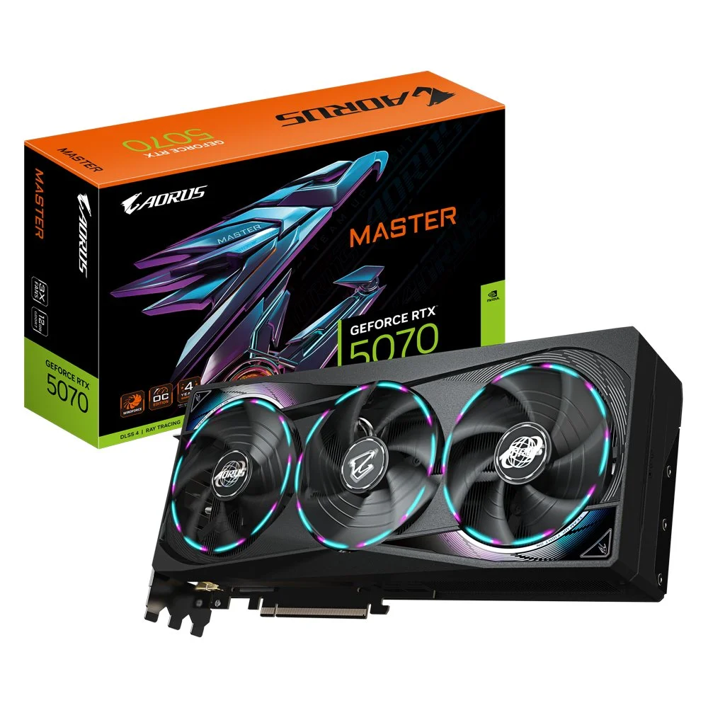 GIGABYTE AORUS GeForce RTX 5070 MASTER | 12GB GDDR7 | DLSS 4 | Grafikkarte | Nvidia GPU