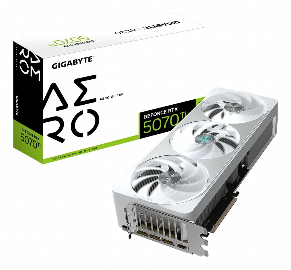 GIGABYTE GeForce RTX 5070 Ti AERO OC | 16GB GDDR7 | DLSS 4 | Grafikkarte | Nvidia GPU
