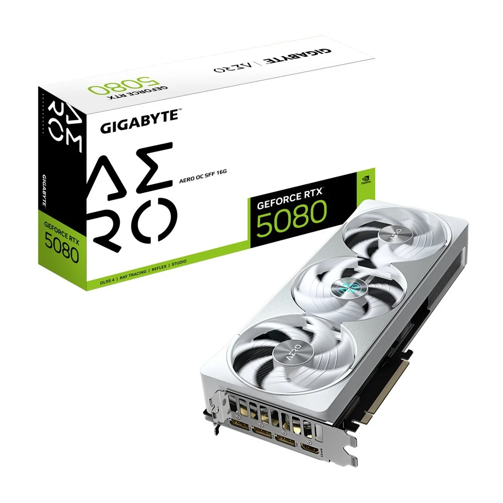 GIGABYTE GeForce RTX 5080 AERO OC SFF | 16GB GDDR7 | DLSS 4 | Grafikkarte | Nvidia GPU