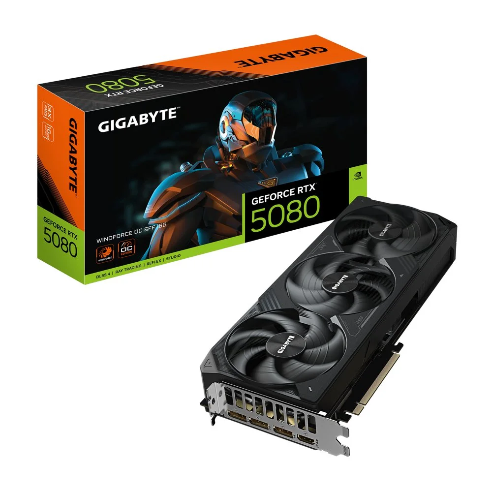 GIGABYTE GeForce RTX 5080 WINDFORCE OC SFF | 16GB GDDR7 | DLSS 4 | Grafikkarte | Nvidia GPU
