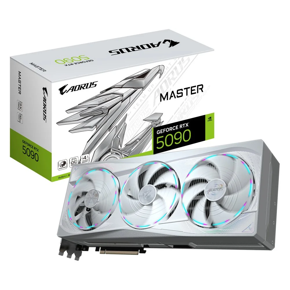 Gigabyte GeForce RTX 5090 Master Ice | 32 GB GDDR7 VRAM | 4K-Gaming & KI | Grafikkarte | GPU | Nvidia