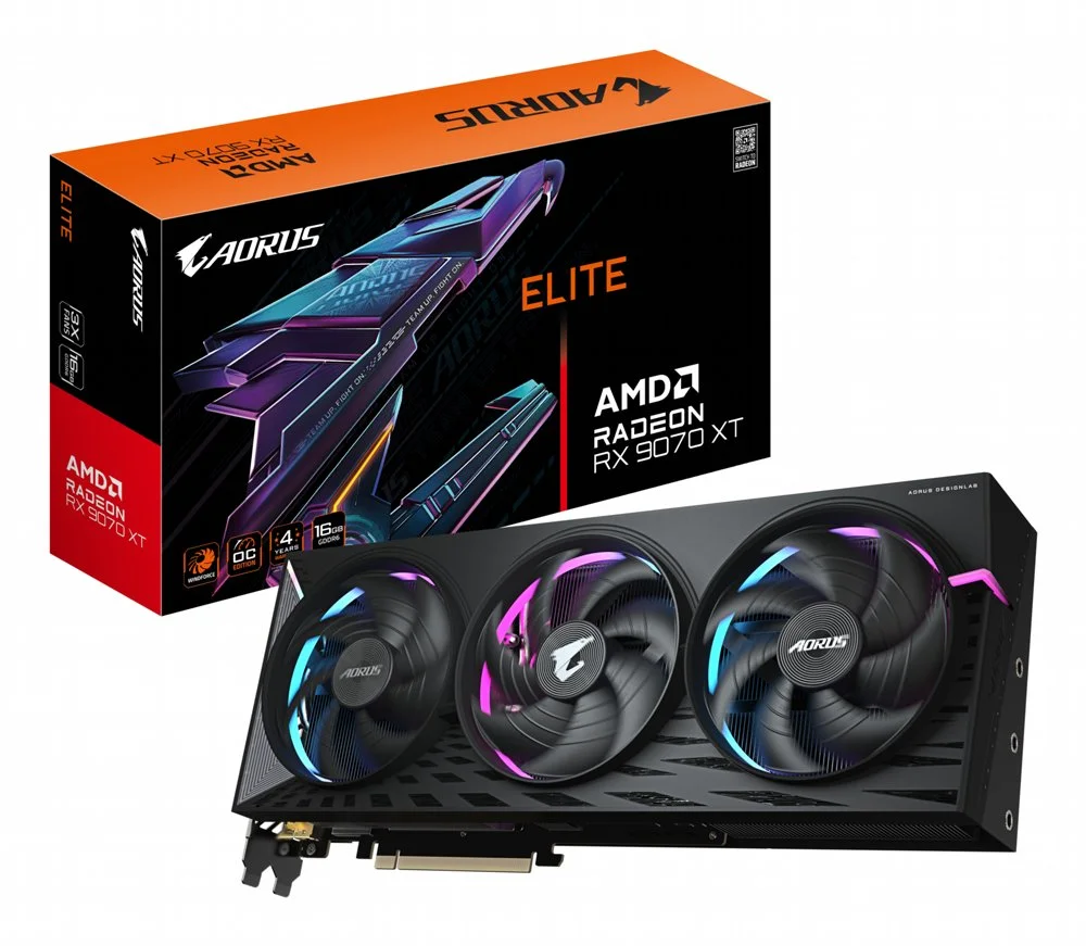 Gigabyte AORUS Radeon RX 9070 XT ELITE | 16GB GDDR6 VRAM | Grafikkarte | GPU | AMD