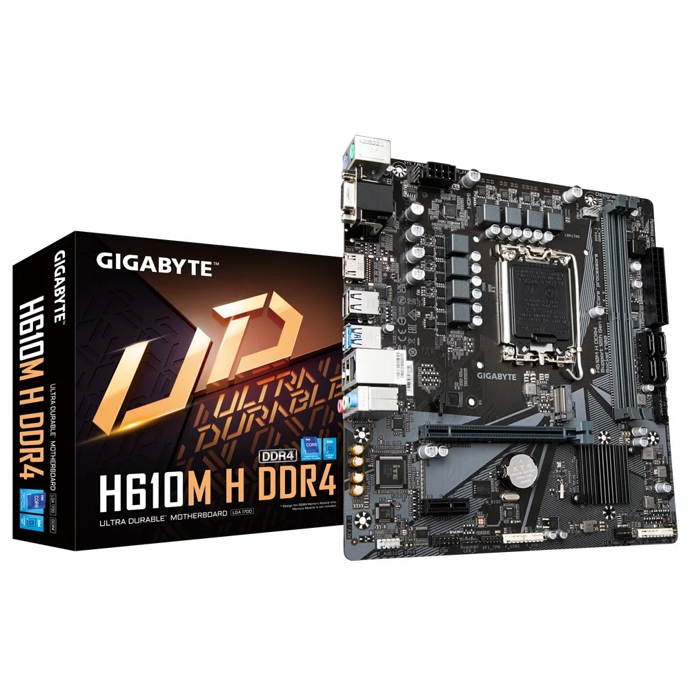GIGABYTE H610M H V3 DDR4 | Sockel LGA 1700 | Intel H610 Express | 2xDDR4 | Micro ATX | Mainboard