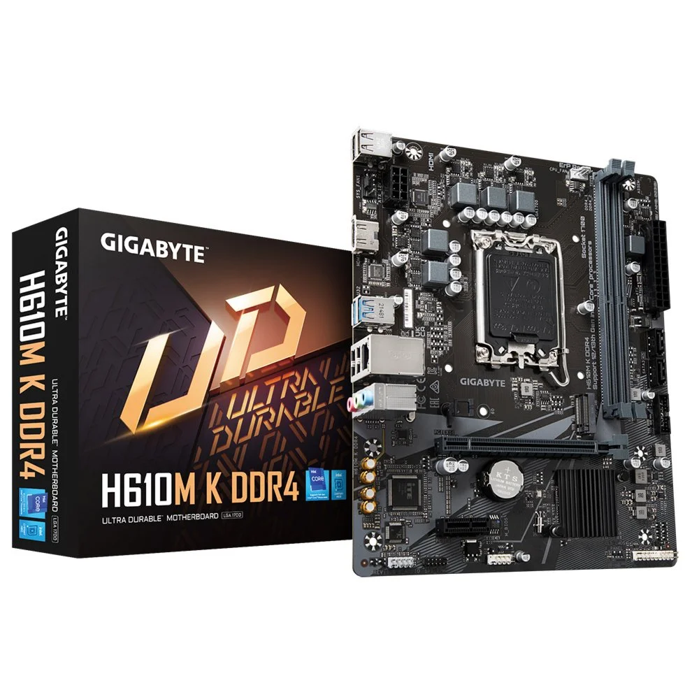 Gigabyte H610M-K | Sockel LGA 1700 | Intel H610 | 2xDDR4 | Micro-ATX | Mainboard
