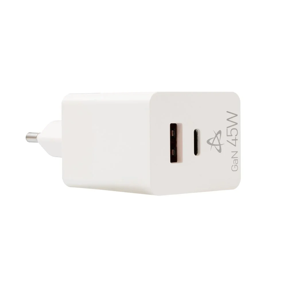 SBOX USB-Ladegerät HC-45 | 45W | USB-A & USB-C (2 Anschlüsse) | Weiß