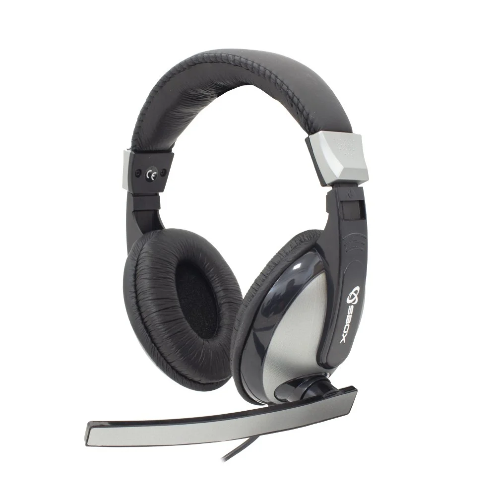 SBOX HS-302 | On-Ear-Gaming-Headset mit 3,5-mm-Anschluss | Schwarz/Grau