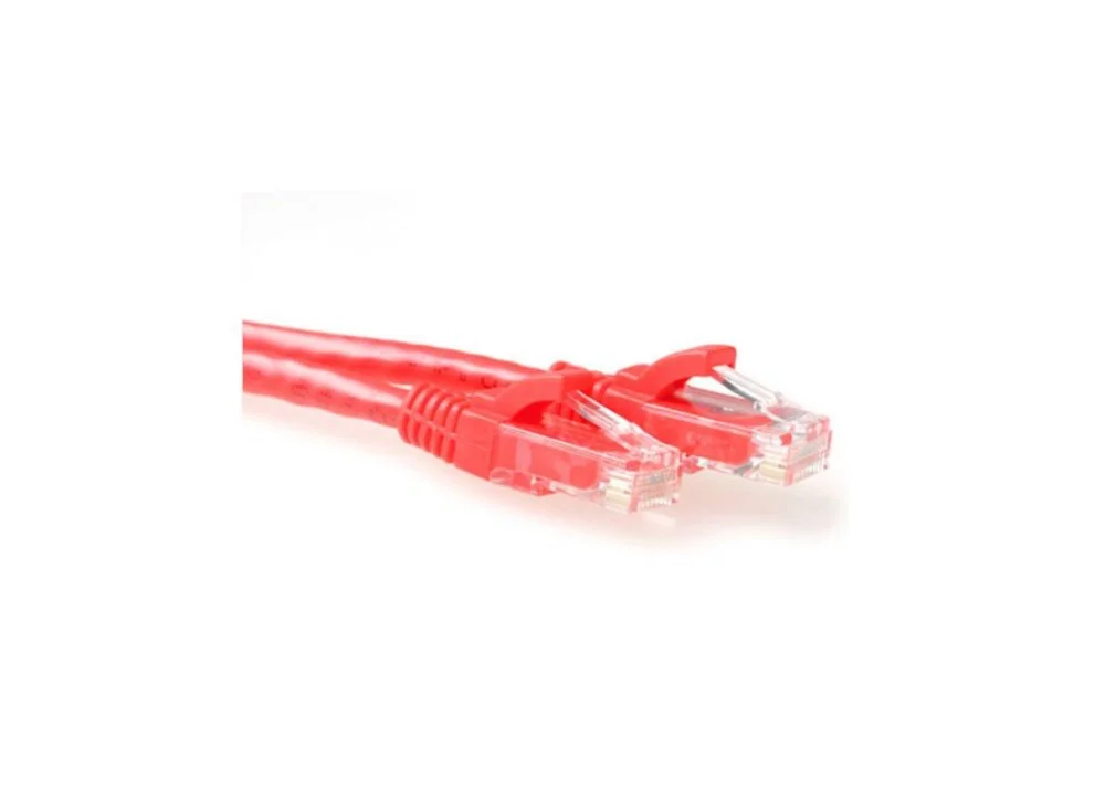 ACT UTP Cat 6A Patchkabel | 0,25 m | Knickschutz | RJ45 | Rot