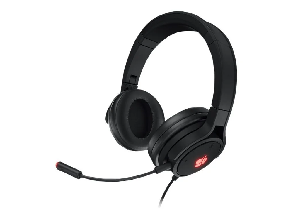 Cherry JA-2200 | Kabelgebundenes On-Ear-Gaming-Headset mit 3,5-mm-Anschluss | Schwarz