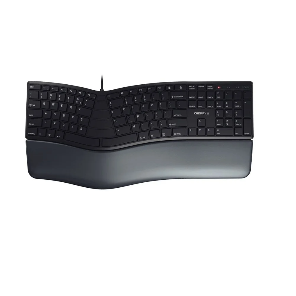 CHERRY KC 4500 Ergo | Tastatur | USB | QWERTY (US-Englisch) | Schwarz