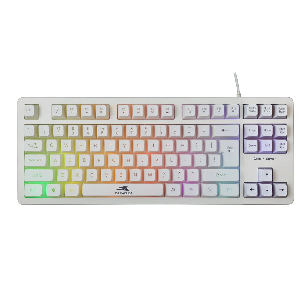 Baracuda KRILL RGB | Tenkeyless Kabelgebundene Gaming-Tastatur | QWERTY | Weiß