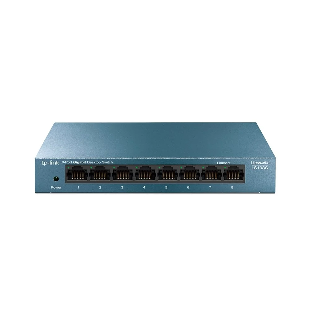 TP-Link LS108G | Unmanaged Switch | 8 Ports | Gigabit Ethernet (10/100/1000 Mbit/s) | Desktop