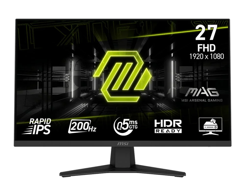 MSI MAG 274F | 27" | Full HD IPS | 200 Hz | DisplayPort | HDMI | Gaming Monitor | Schwarz