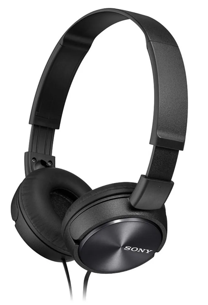 Sony MDR-ZX310AP | Kabelgebundenes On-Ear-Headset mit Mikrofon | 3,5-mm-Anschluss | Schwarz