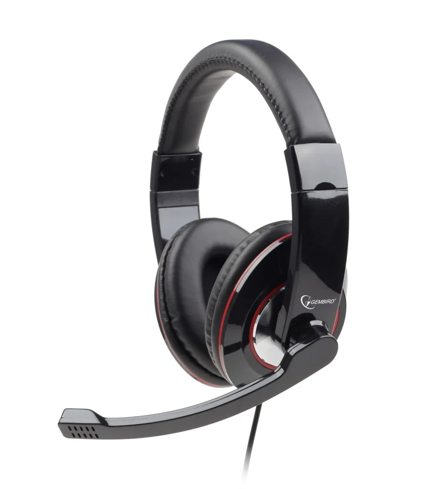 Gembird MHS-001 | Kabelgebundenes On-Ear-Headset mit USB-A-Anschluss | Schwarz