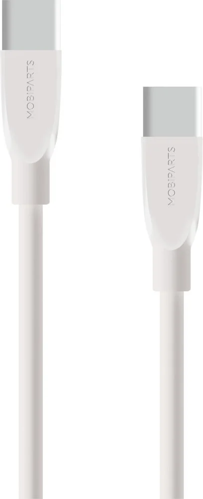 Mobiparts | USB-C-zu-USB-C-Kabel | 2 A | 1 m | Weiß (Großpackung)