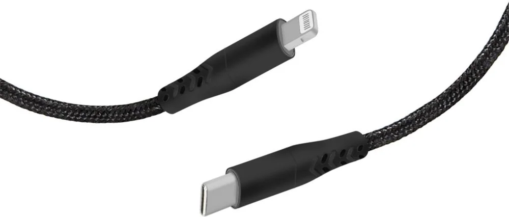 Mobiparts Robustes Kabel | USB-C auf Lightning | 1 m | Schwarz | MP-113062