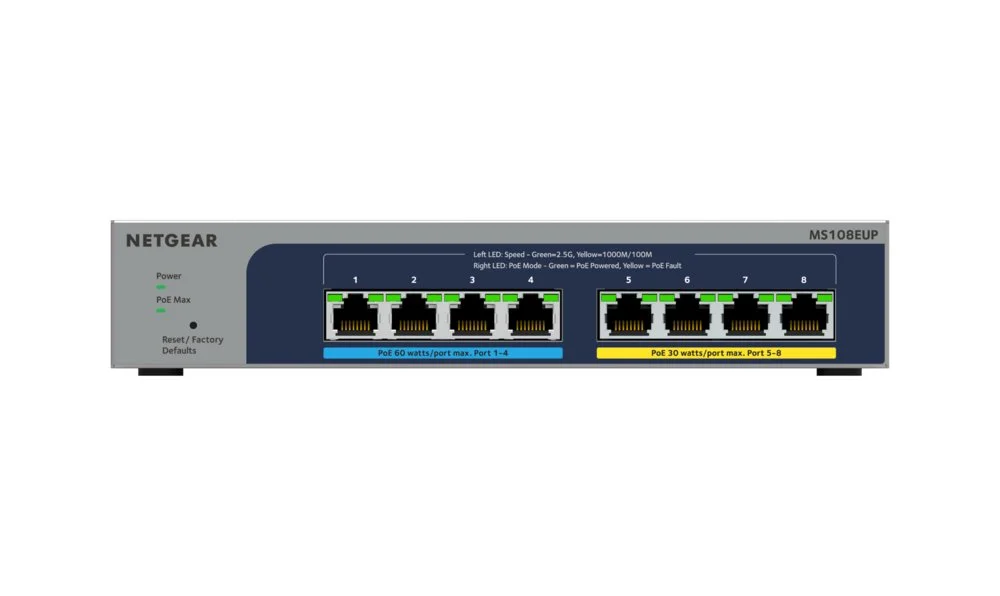 NETGEAR Ultra60 PoE++ Plus Switch | 8 Anschlüsse | Multi-Gigabit (2,5G) Ethernet