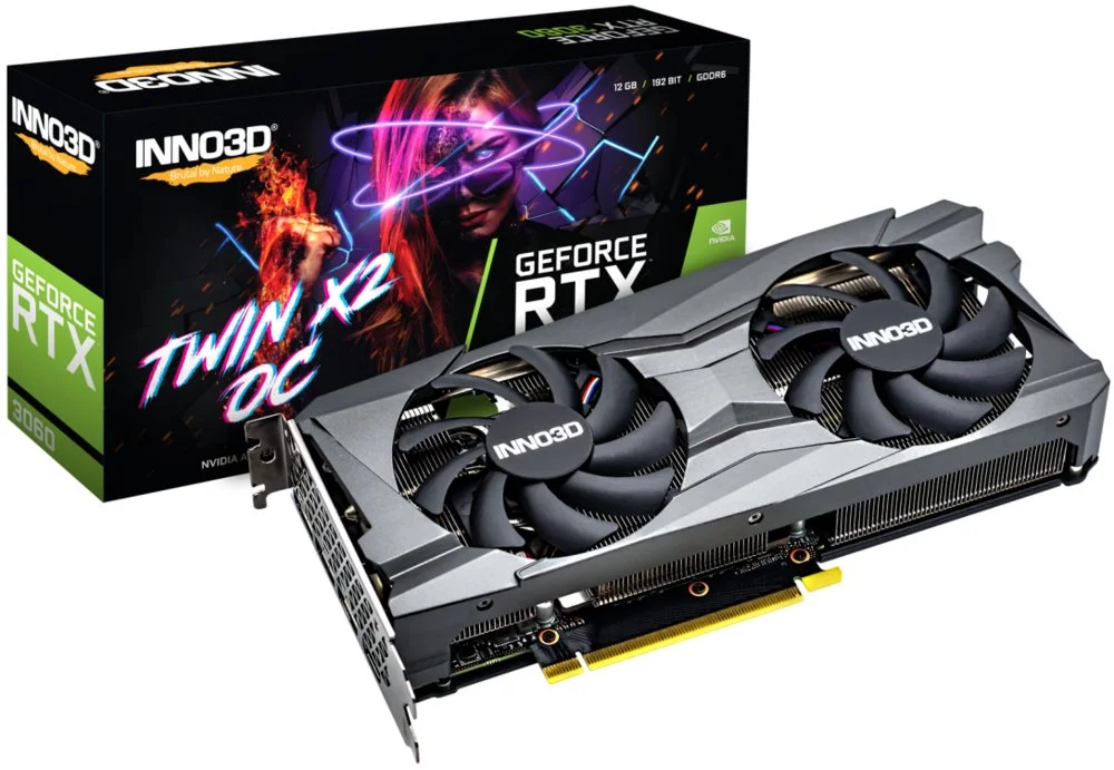 Inno3D GeForce RTX 3060 Twin X2 OC LHR | 12GB GDDR6 VRAM | Grafikkarte | Nvidia GPU