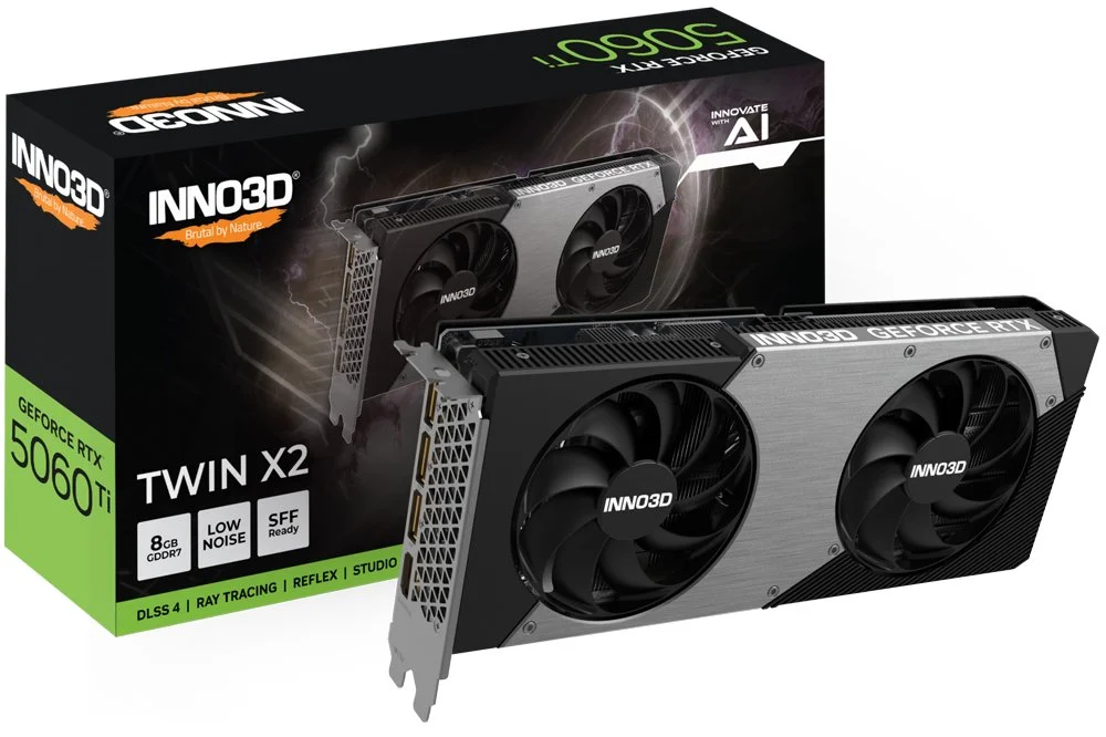 Inno3D GeForce RTX 5060 Ti Twin X2 | 8GB GDDR7 VRAM | DLSS 4 | Grafikkarte | Nvidia GPU