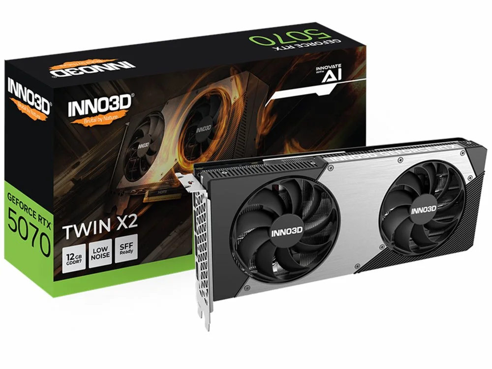 INNO3D GeForce RTX 5070 TWIN X2 | 12GB GDDR7 | DLSS 4 | Grafikkarte | Nvidia GPU